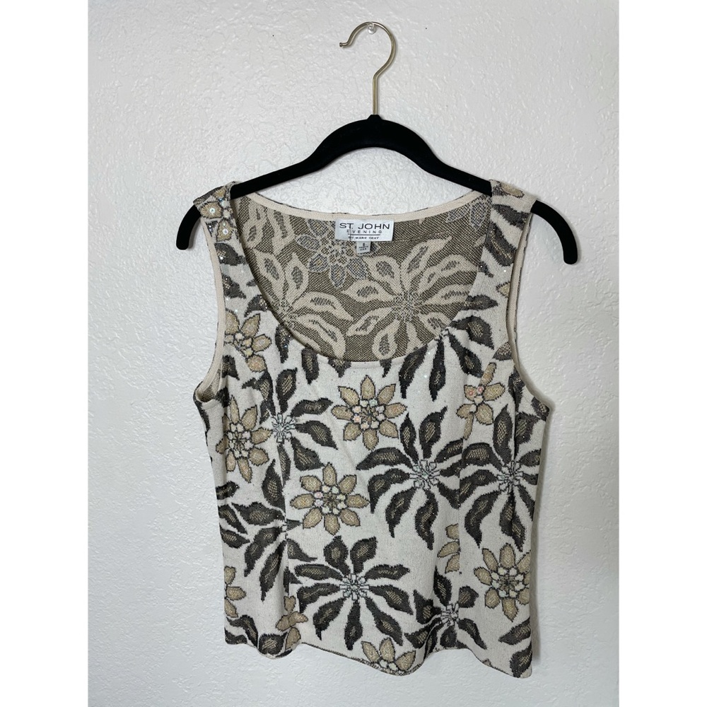 St. John 2-Piece Evening Wear Floral Set